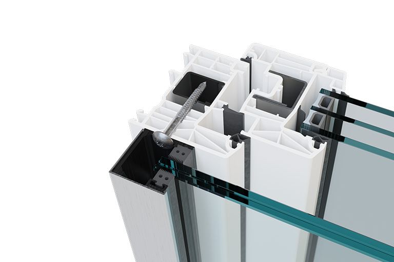 ONLEVEL SKYFORCE SLIM slank bevestigingsprofiel voor glas